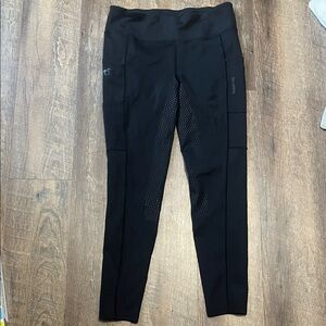 Black fullseat silicone grip riding tights